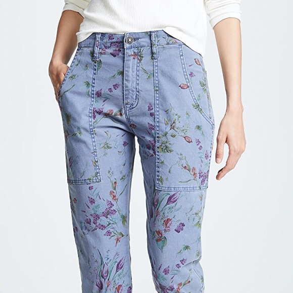 Hudson Jeans Denim - 💐HUDSON Floral High Rise The Leverage Cargo Pant